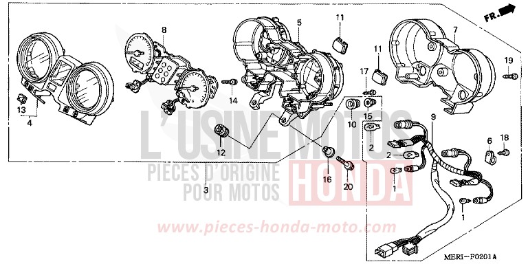 MESSGERAET (CBF600N/NA) von CBF600N ABS NORTH POLE BLUE METALLIC (PB342) von 2004